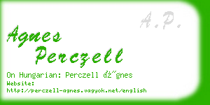 agnes perczell business card